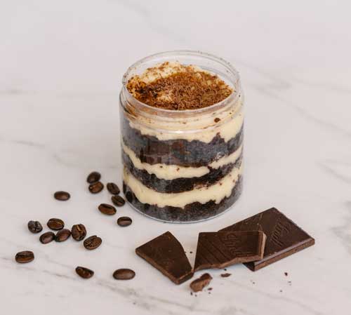 tiramisu desserts online, send dessert jars as gifts canada, pick me up dessert jar, coffee custard desserts online